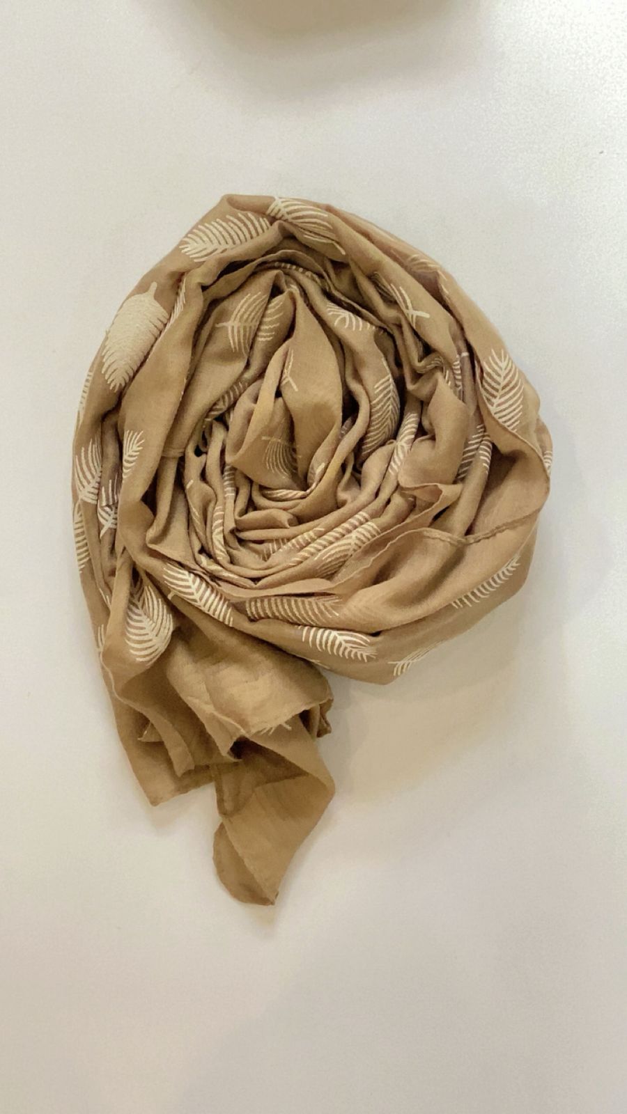 Premium Lawn Digital Leaf Print Scarf - Image 10