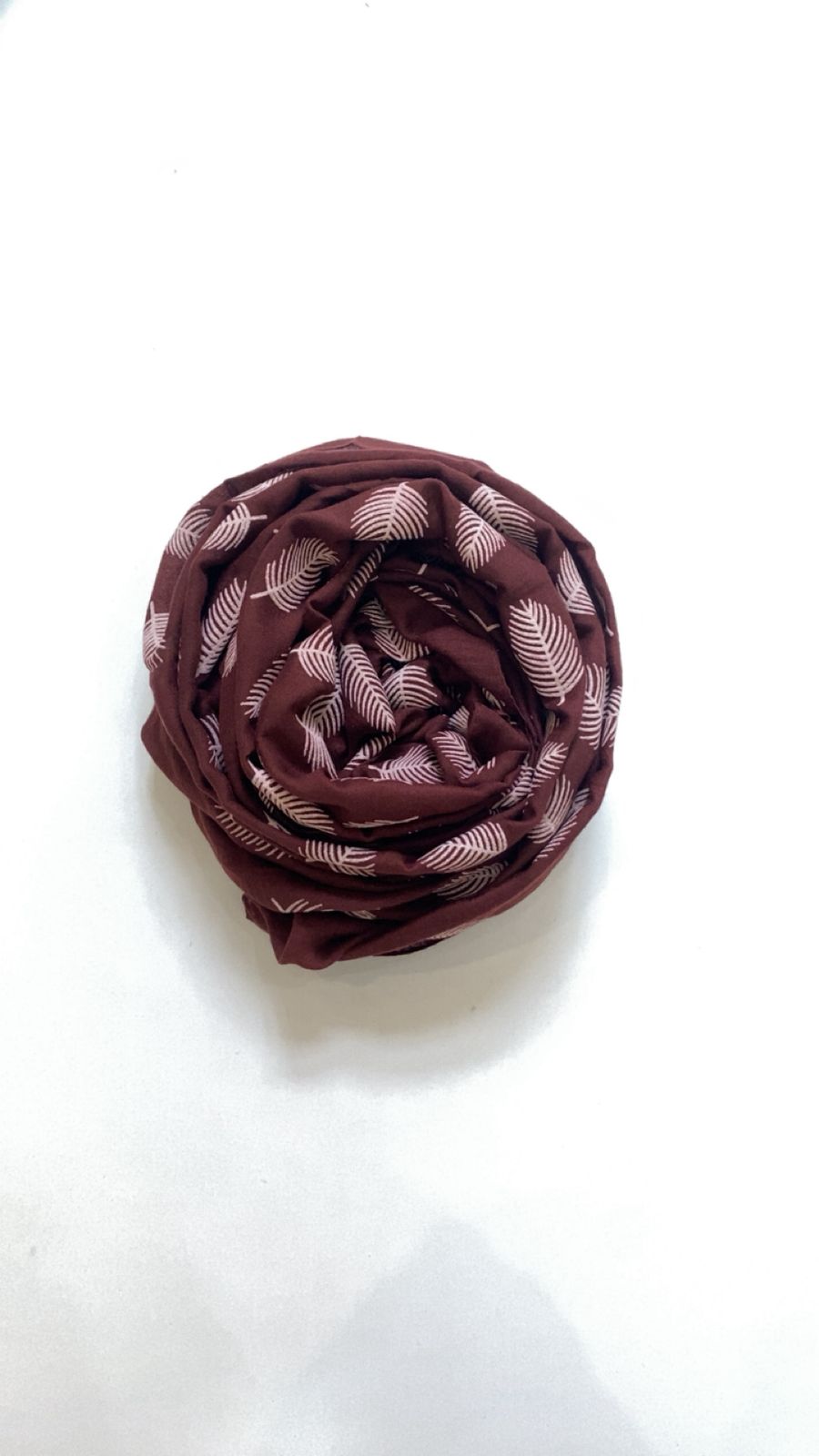 Premium Lawn Digital Leaf Print Scarf - Image 8